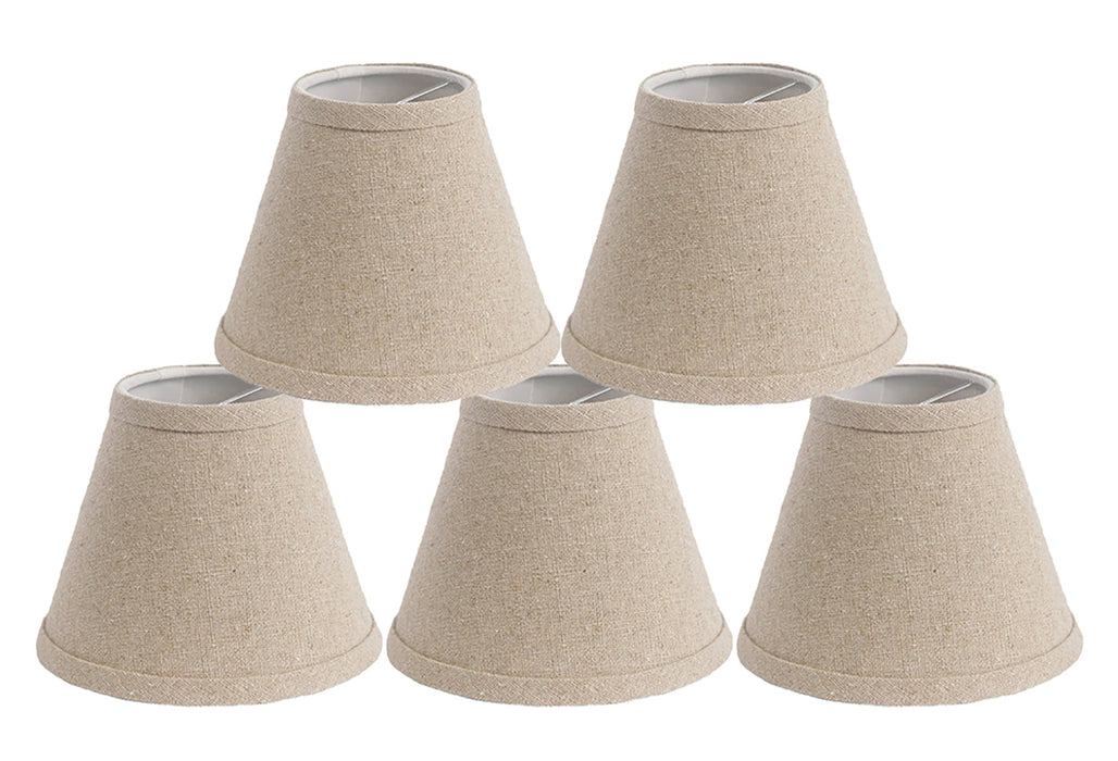 Linen 6-inch Chandelier Lamp Shade - 9 Colors