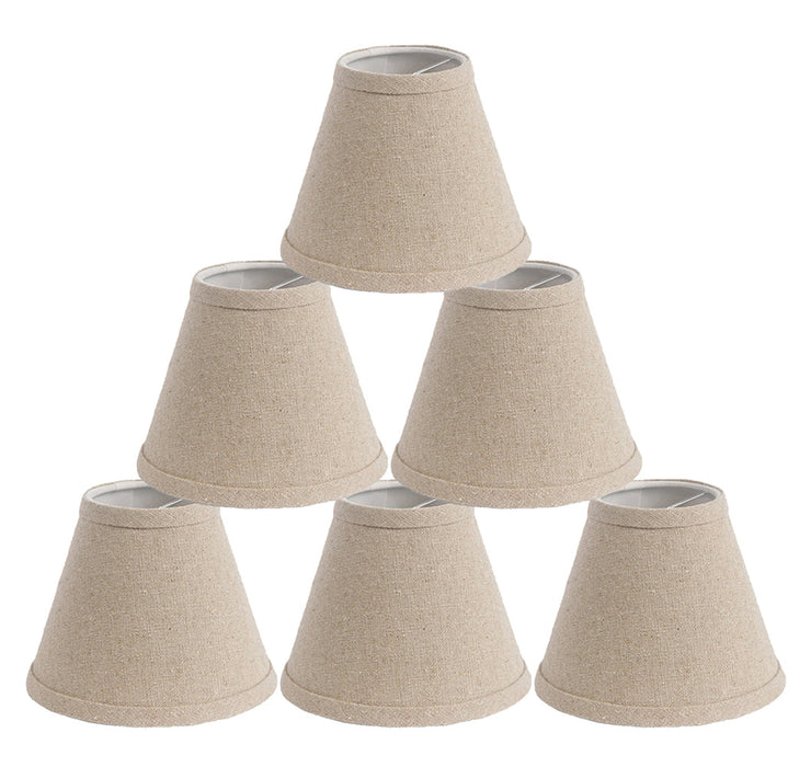 Linen 6-inch Chandelier Lamp Shade - 9 Colors
