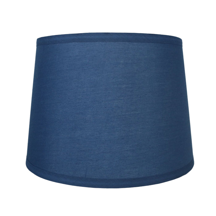 French Drum Lampshade, Cotton, 10-inch by 12-inch by 8 1/2-inch, Spider Washer Fitter