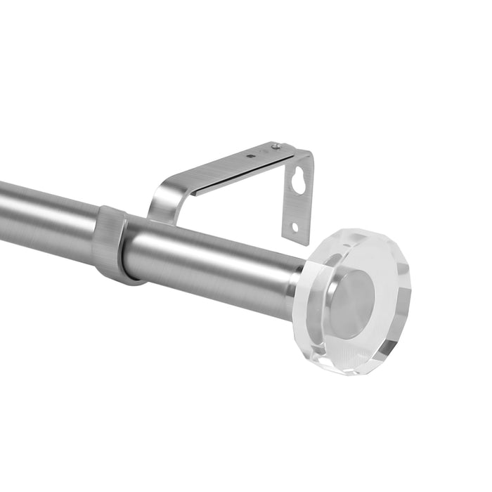 Urbanest 1-inch Diameter Crystal Disc Adjustable Single Drapery Curtain Rod