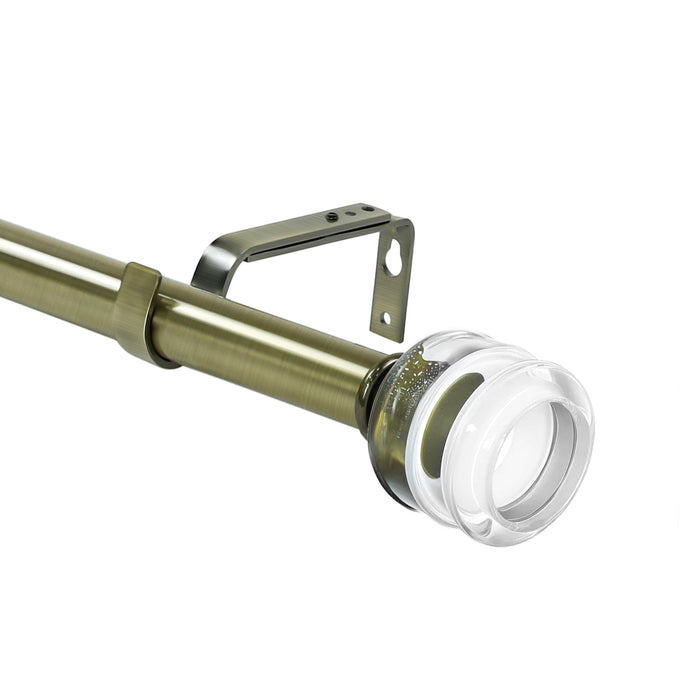 1-inch Diameter Palazzo Crystal Adjustable Single Drapery Curtain Rod