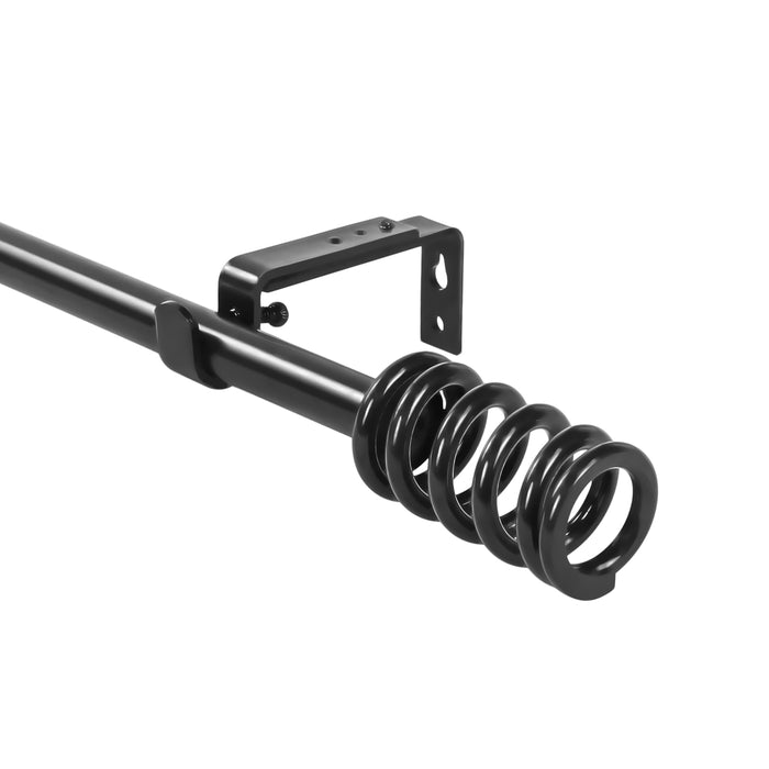 Coil Finial Curtain Drapery Rod Set, 3/4-inch