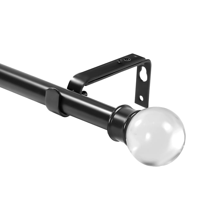 Urbanest 1-inch Diameter Crystal Ball Adjustable Single Drapery Curtain Rod