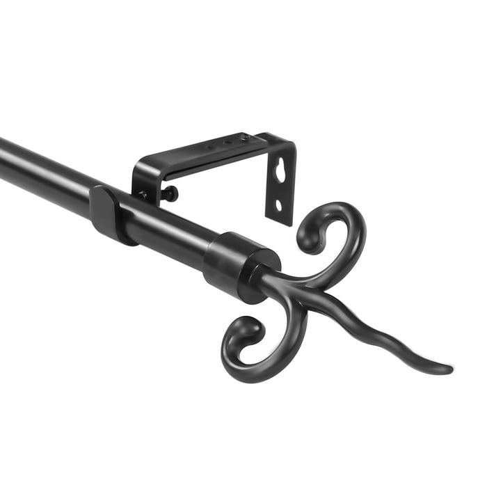 Urbanest Adjustable Flame Finial Curtain Drapery Rod Set, 5-8-inch