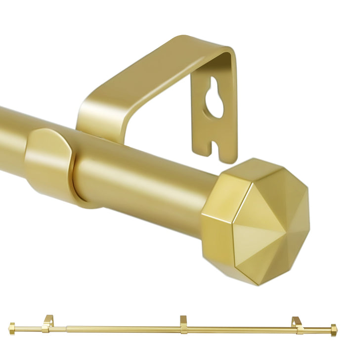 Urbanest 5-8" Telescoping Single Curtain Rods with Octagonal Finials
