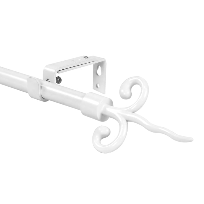 Urbanest Adjustable Flame Finial Curtain Drapery Rod Set, 5-8-inch