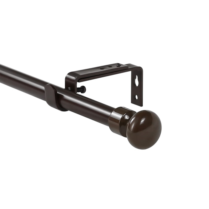 Urbanest Adjustable Oval Finial Curtain Drapery Rod Set, 5-8-inch