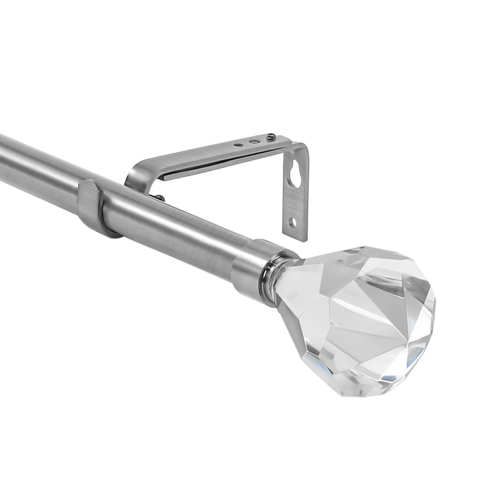 Pierre Cut Crystal Drapery Curtain Rod Set 3/4"