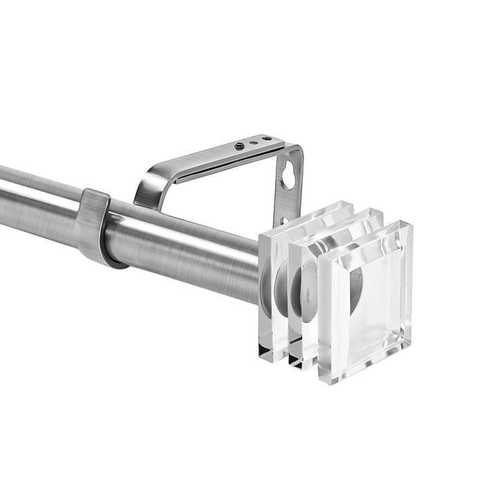 Urbanest 1-inch Diameter Basilica Crystal Adjustable Single Drapery Curtain Rod