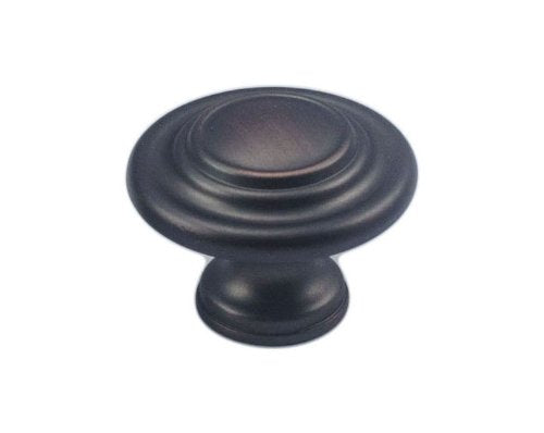 Cranfield Round Cabinet Hardware Knob 1-5/16 Inch Diameter - 4 Finishes