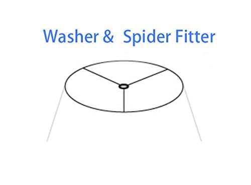 Square Cut Corner Bell Lamp Shade, 12-inch, Off White, Softback (Spider)