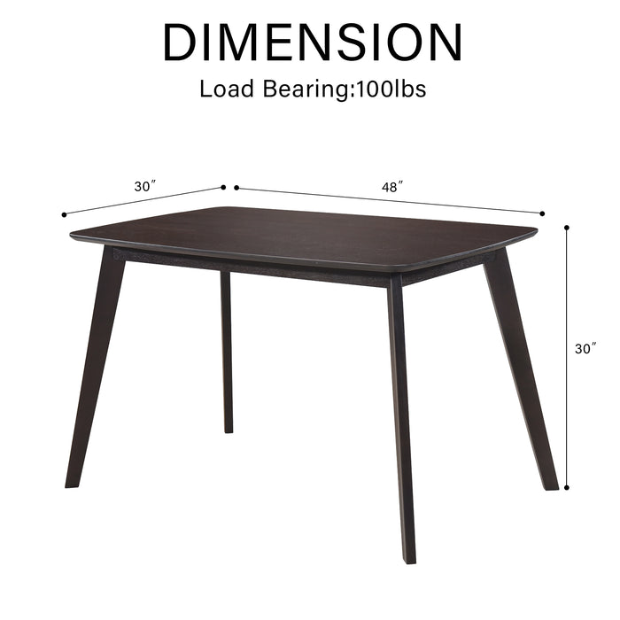 Urbanest Modern Dining Table 48 Inch Kitchen Table with Solid Wood Leg Finish Dinner Table Dining Room Home Furniture