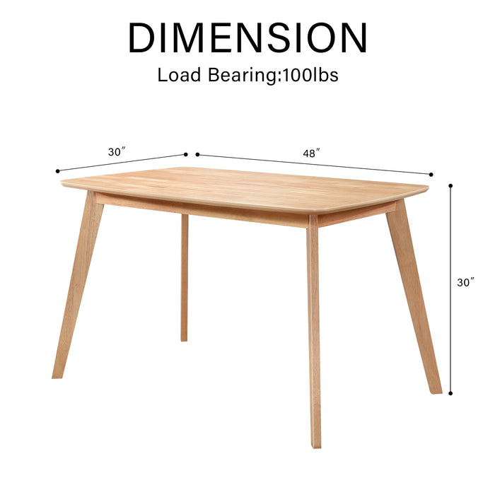 Urbanest Modern Dining Table 48 Inch Kitchen Table with Solid Wood Leg Finish Dinner Table Dining Room Home Furniture