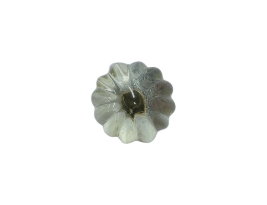 Vintage Style Fluted Glass Cabinet Hardware Knob 1-3/16 Inch Diameter, Zinc Alloy Base, 25 Pack