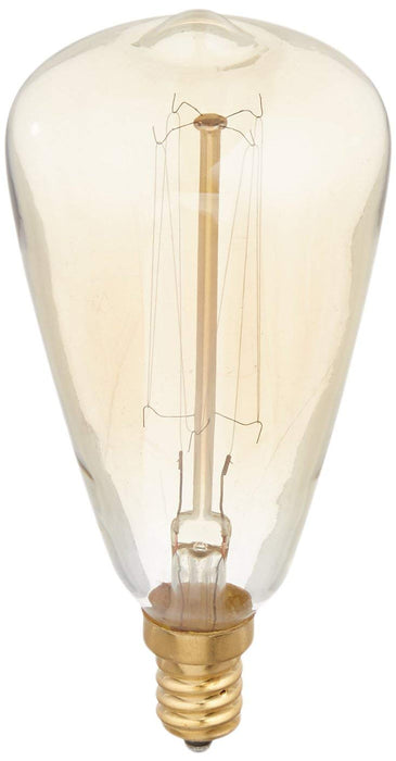 Squirrel Cage Incandescents Teardrop Vintage Edison Bulb, E12 Candelabra Base, 40 Watt
