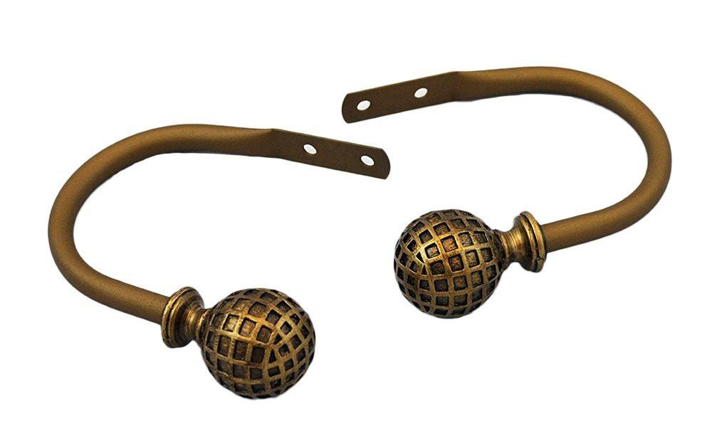 Globe Drapery Holdbacks, Renaissance Gold
