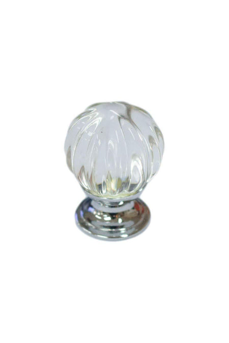 Urbanest Vintage Style Fluted Glass Cabinet Hardware Knob 1-3/16 Inch Diameter, Zinc Alloy Base, 10 Pack