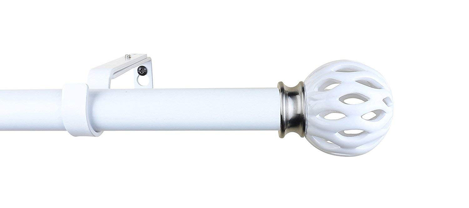 Urbanest 1-inch Diameter Kingsley Adjustable Single Drapery Curtain Rod
