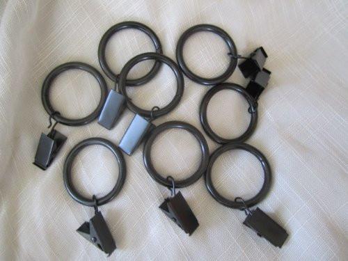 1 3/8" Metal Curtain Drapery Rings with Clips - 5 Finishes