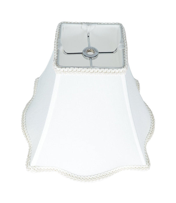 Softback Scalloped Box Lampshade, Faux Silk, 4x10x8", Spider