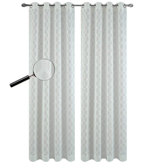 Urbanest Set of 2 Napa Sheer Curtain Drapery Panels with Grommets