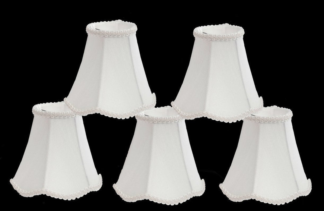 Silk Scallop 6-inch Chandelier Lamp Shade - 3 Colors