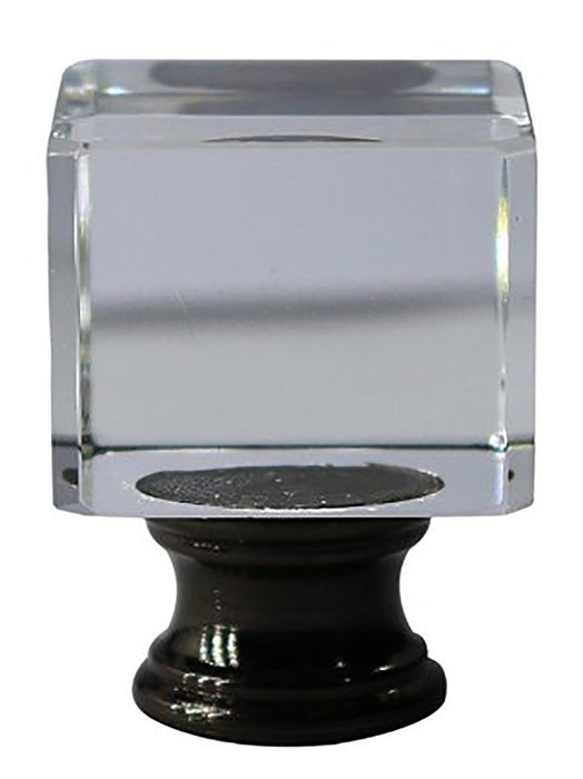 Crystal Glace Lamp Finial - 2 Finishes