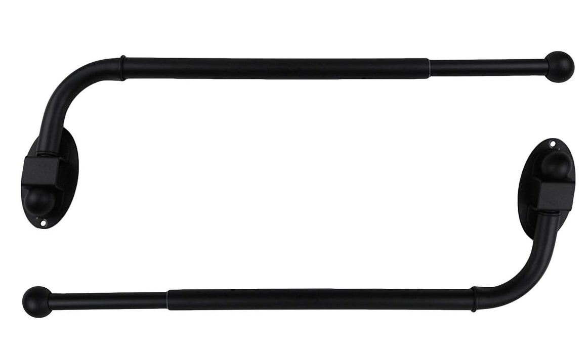 Urbanest Swing Arm Curtain Drapery Rod, 0.75" Dia, 14" to 24"