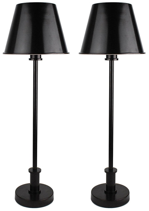 Set of 2 Eaton Buffet Lamps with Shades