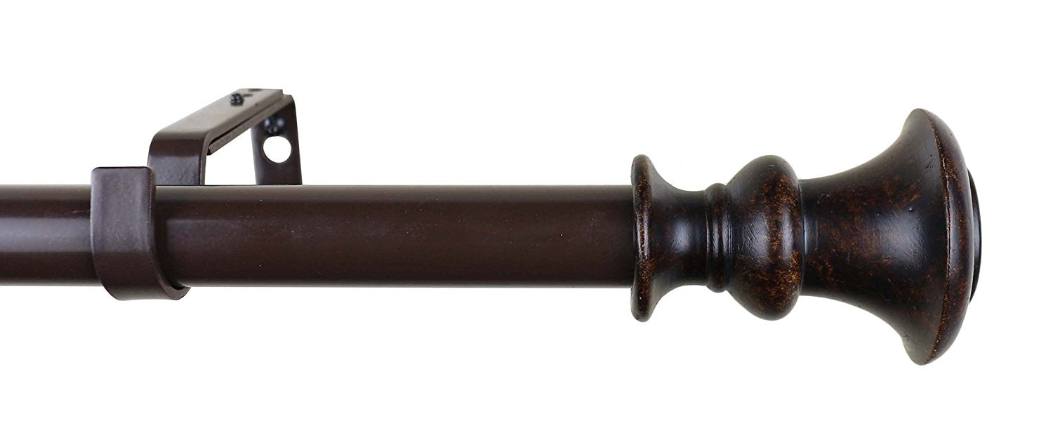 Urbanest 1-inch Tavo Adjustable Drapery Curtain Rod - 7 Finishes