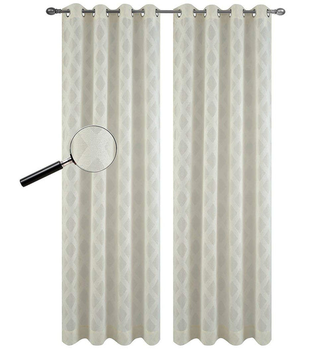 Urbanest Set of 2 Austin Sheer Curtain Drapery Panels with Grommets