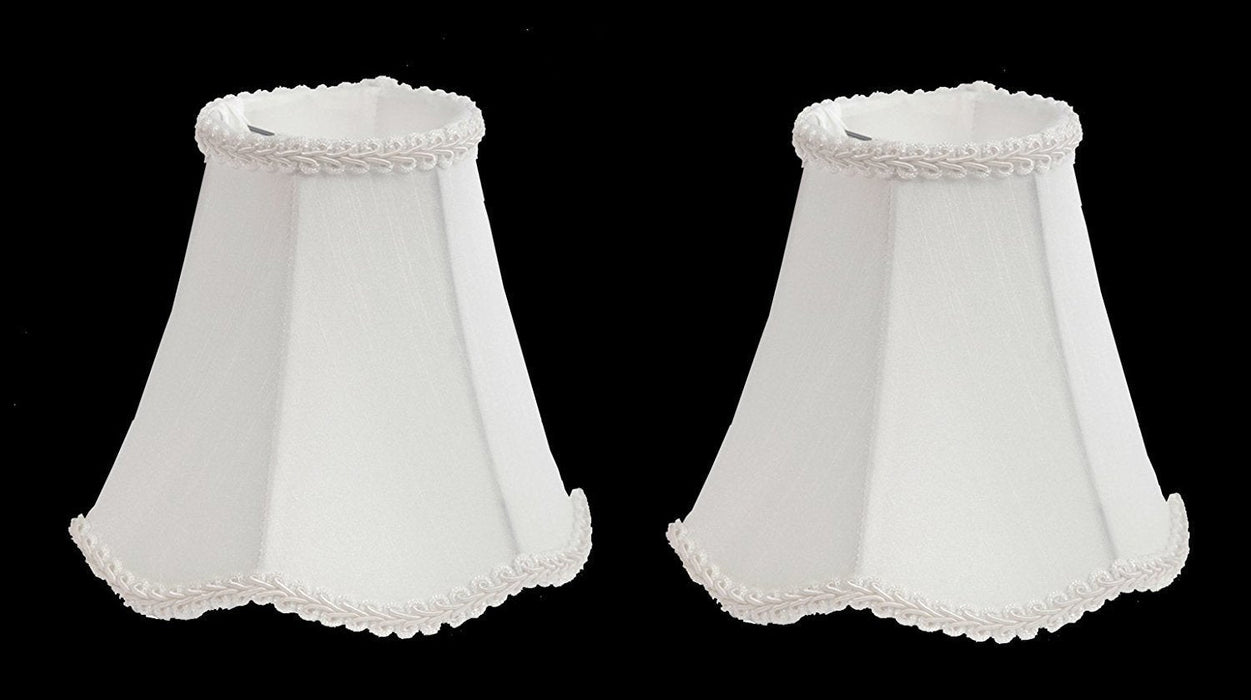 Silk Scallop 6-inch Chandelier Lamp Shade - 3 Colors