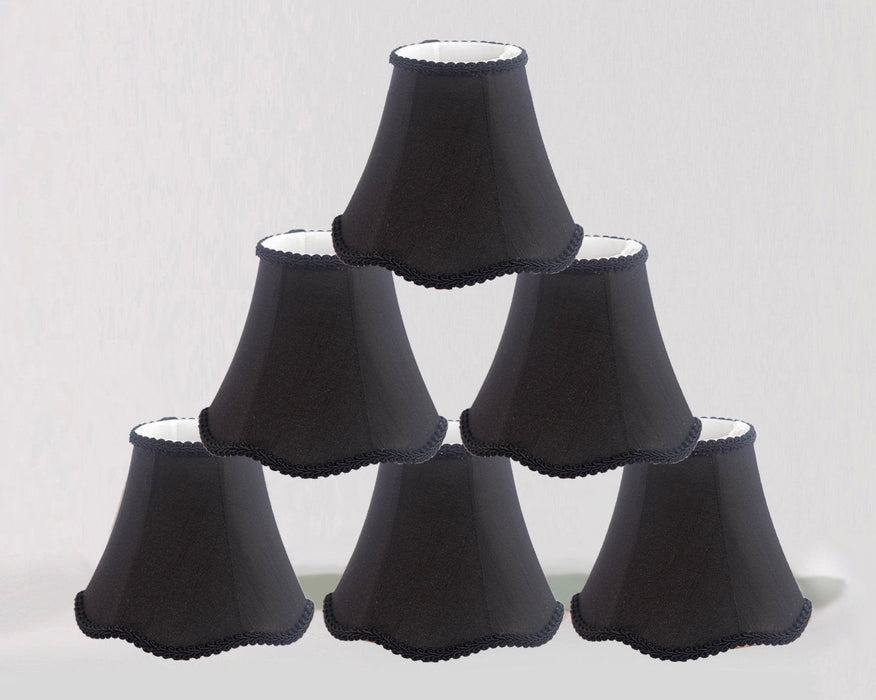 Silk Scallop 6-inch Chandelier Lamp Shade - 3 Colors