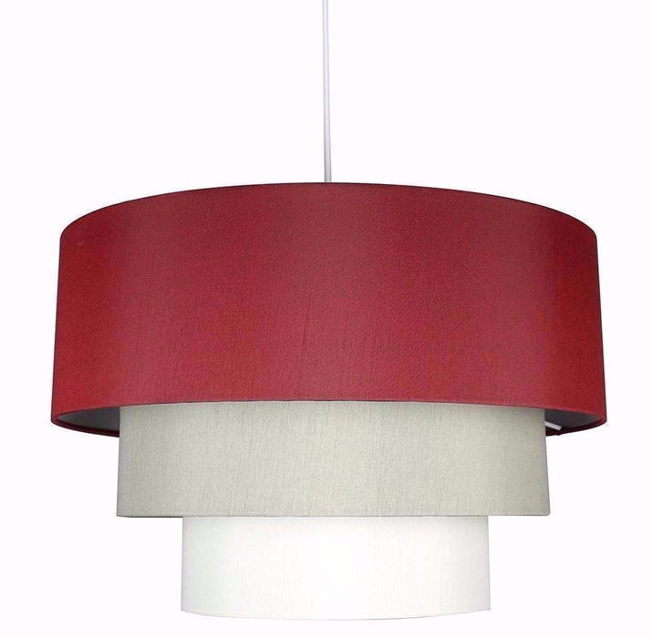 Renzo 3-tier Shade Pendant with Hanging Light Kit, 18-inch Diameter