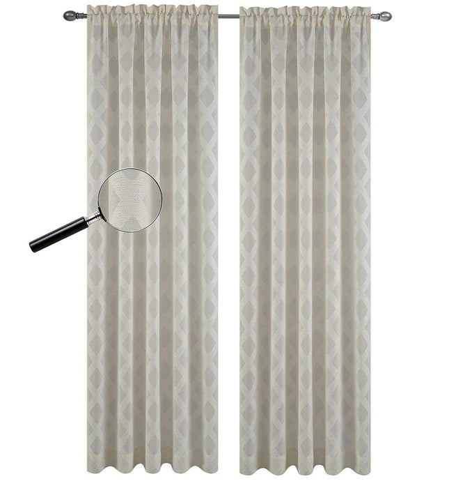 Urbanest Set of 2 Austin Sheer Curtain Drapery Panels