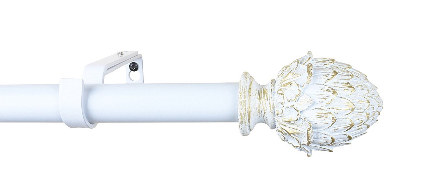 Urbanest 1-inch Diameter Artichoke Adjustable Single Drapery Curtain Rod