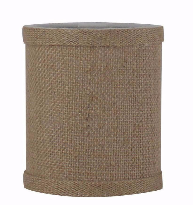 Burlap 4-inch Drum Chandelier Lamp Shade