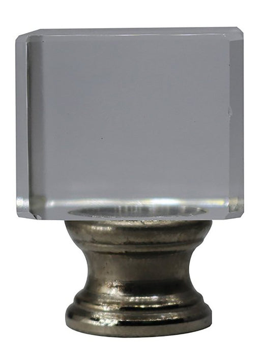 Crystal Glace Lamp Finial - 2 Finishes