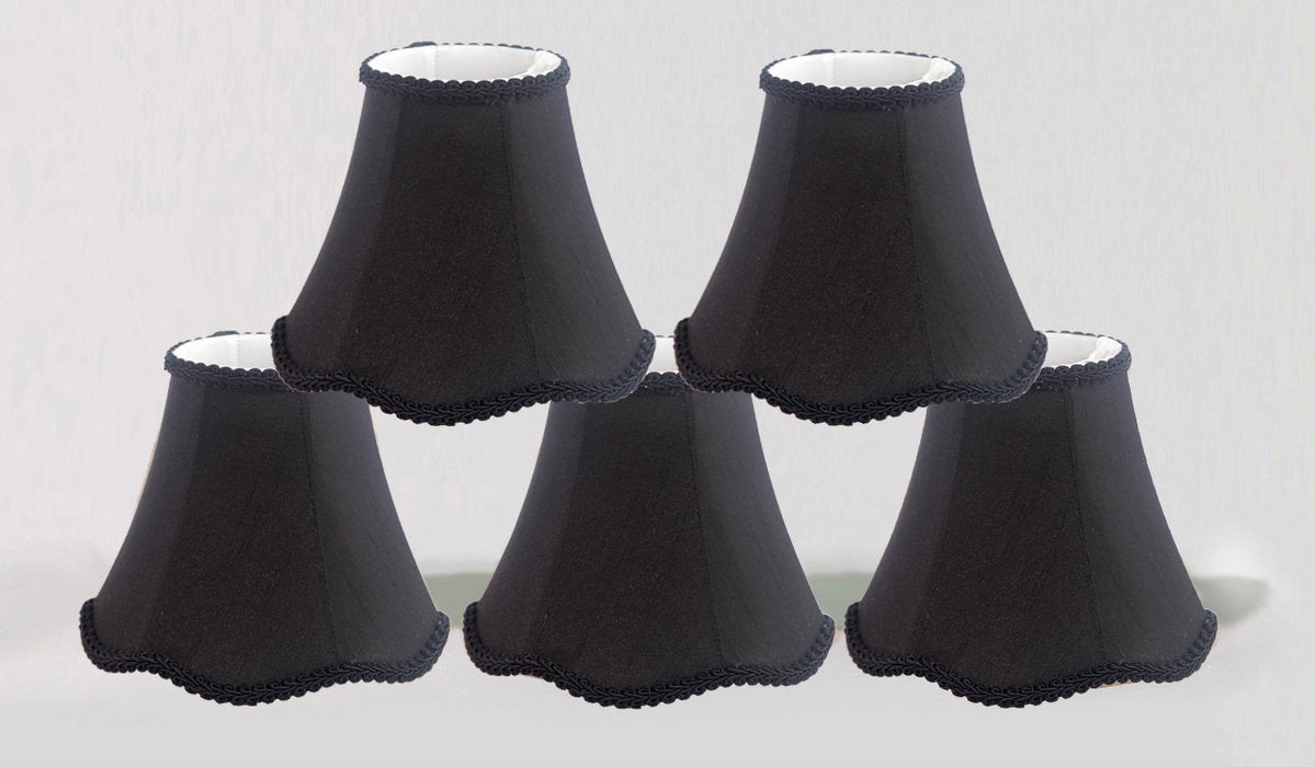 Silk Scallop 6-inch Chandelier Lamp Shade - 3 Colors
