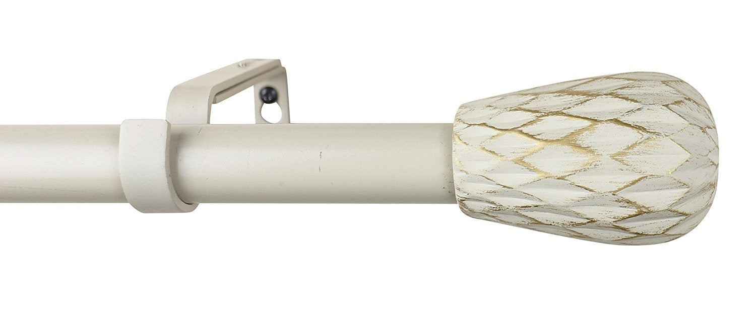 Urbanest 1-inch Diameter Metrico Adjustable Single Drapery Curtain Rod