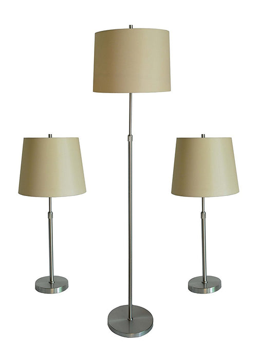 Cooper 3-piece Adjustable Floor and Table Lamps - 2 Finishes