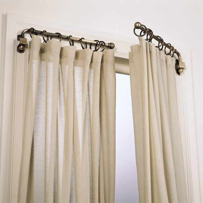 Urbanest Swing Arm Drapery Curtain Rod, 0.5" Dia, 24" to 38"