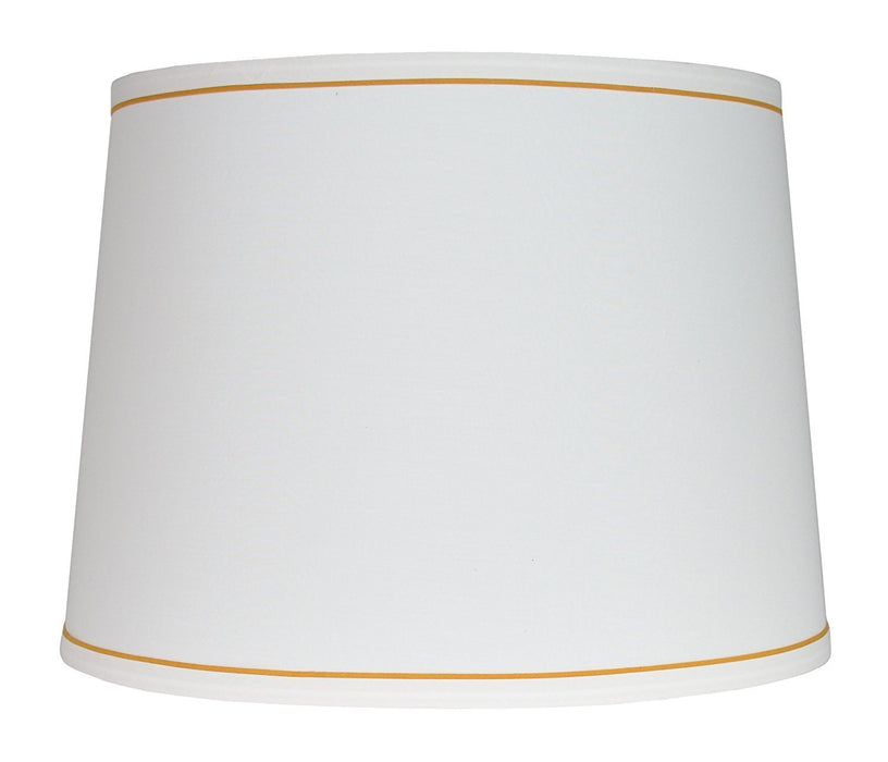 White with Color Trim French Drum Lampshade