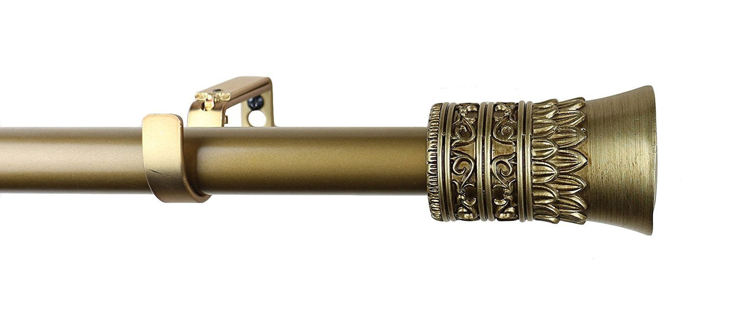 Urbanest 1-inch Diameter Tribale Adjustable Single Drapery Curtain Rod