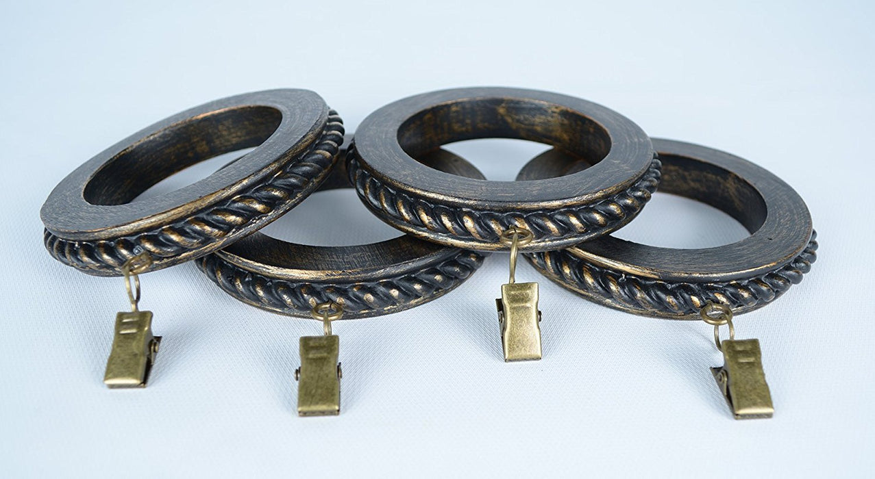 Set of 4 Large Rope Designer Curtain Rings