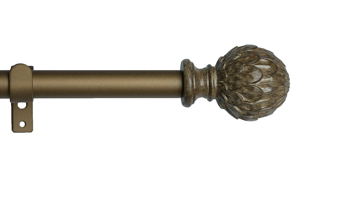 Artichoke Single Window Treatment Rod Set, 3/4-inch Renaissance Gold Rod