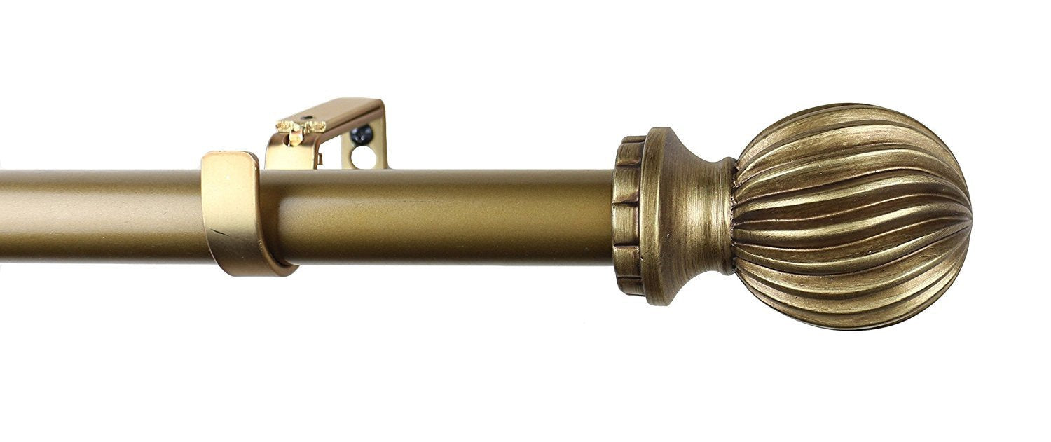 Urbanest 1-inch Diameter Lecca Adjustable Single Drapery Curtain Rod - 7 Finishes