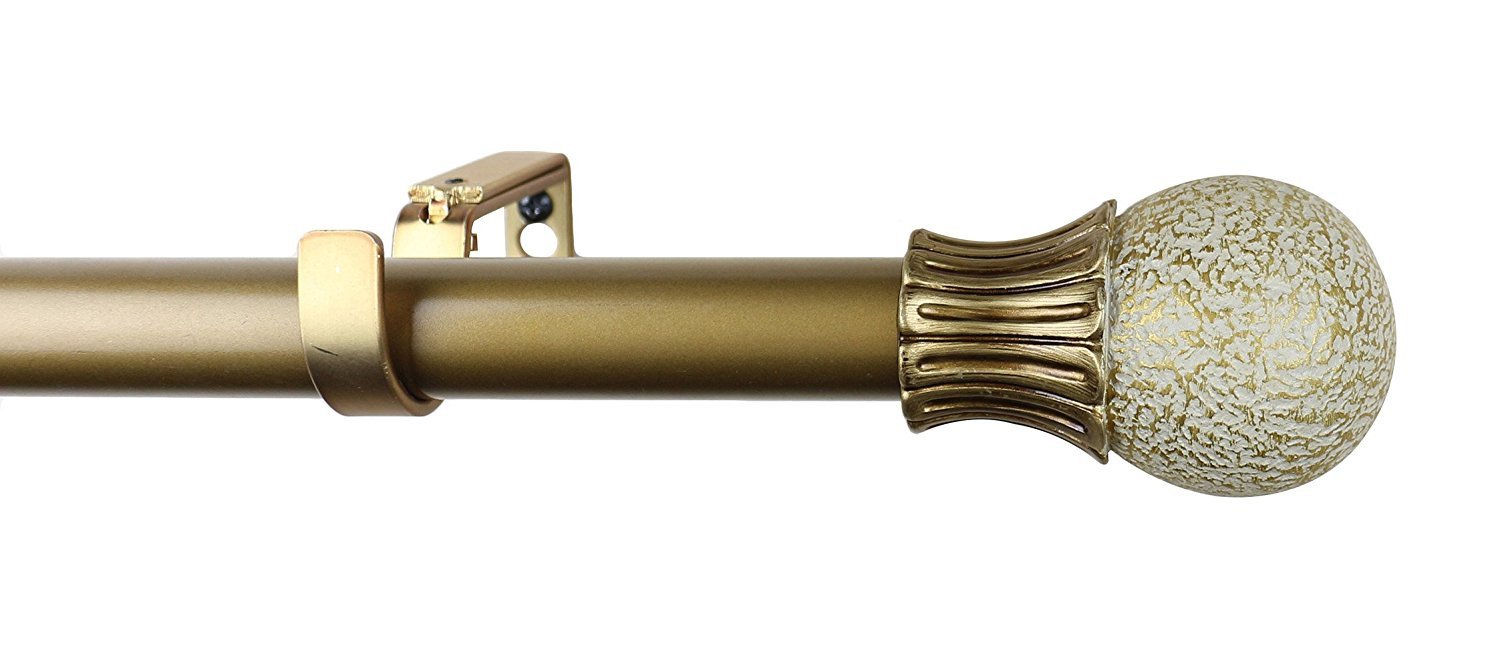 Urbanest 1-inch Dovato Adjustable Single Drapery Curtain Rod - 2 Finishes