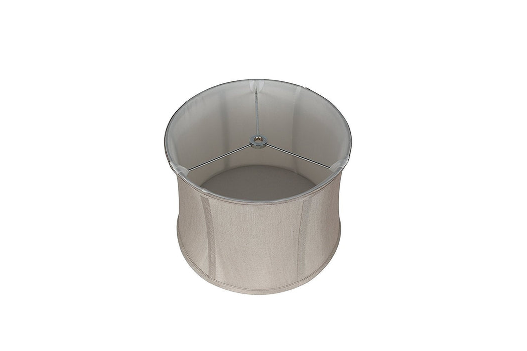 Softback Drum Lampshade, Faux Silk, 10x11x8", Champagne, Spider