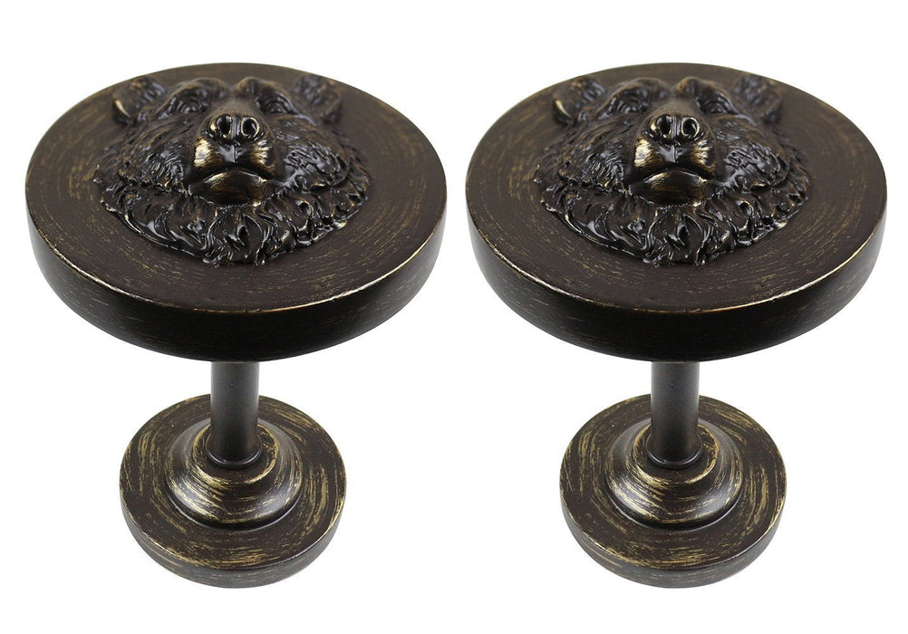 Bear Drapery Medallion Holdback - 4 Finishes